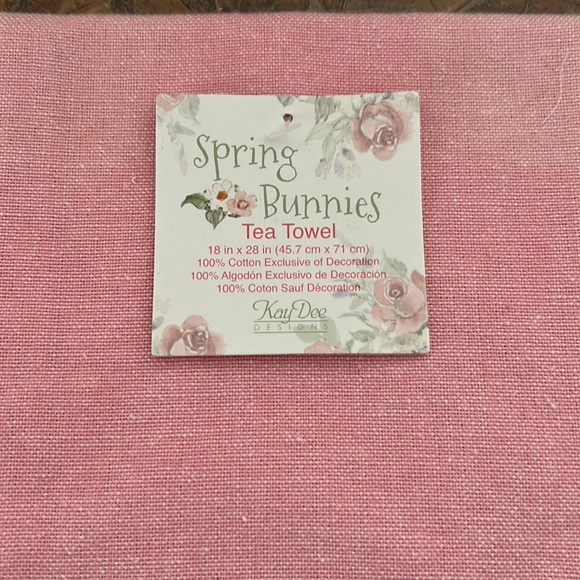 Spring bunnies tea towel set - Picture 4 of 11